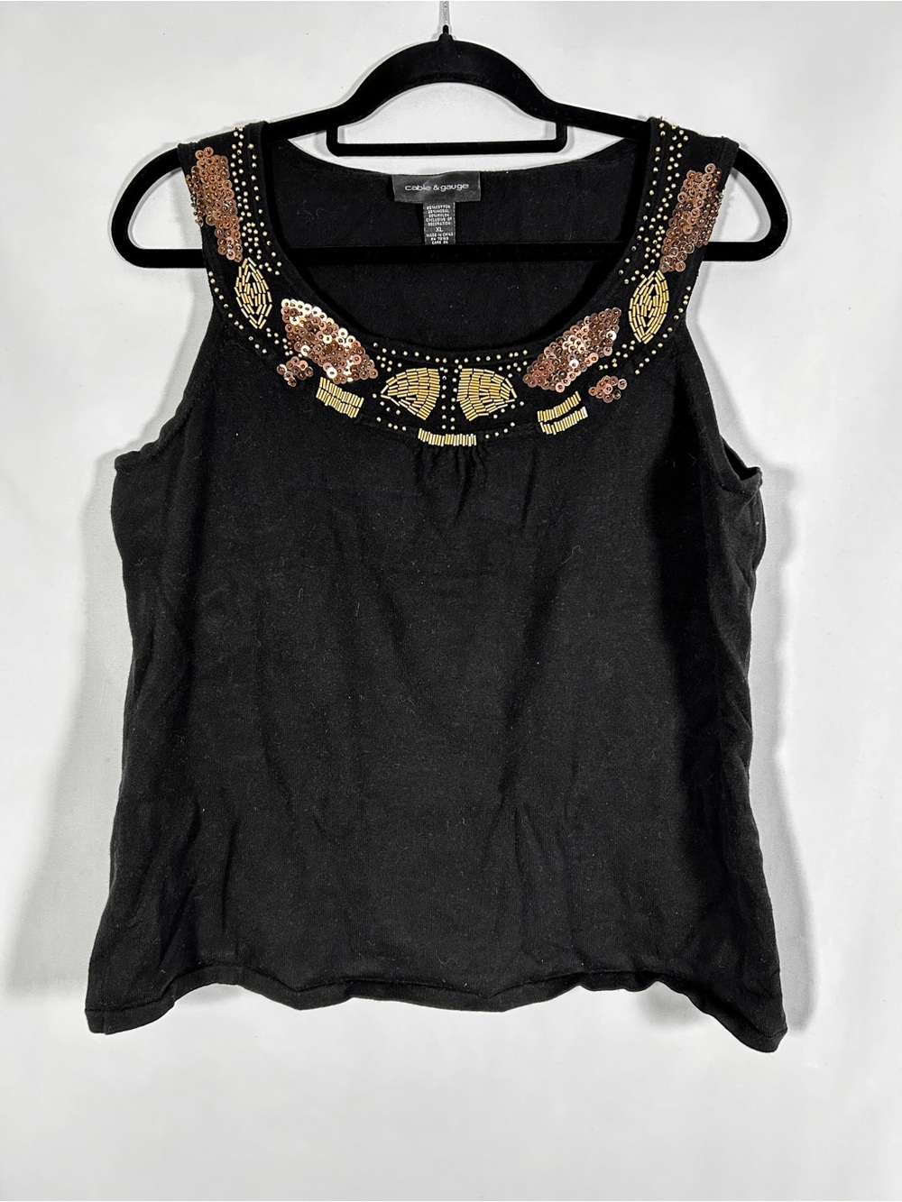 Cable & Gauge Sequin Beaded Tank Top
